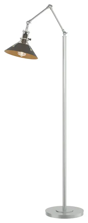 Henry Floor Lamp, Vintage Platinum, Dark Smoke Accents