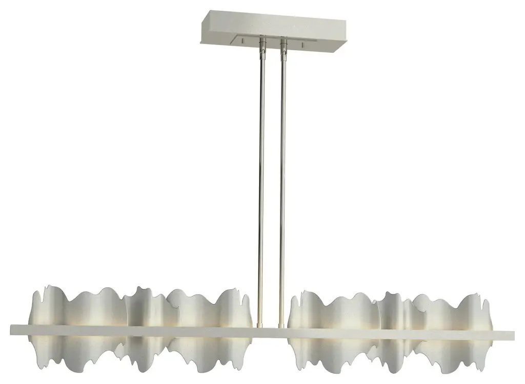 Hildene Large LED Pendant, Sterling Finish, Vintage Platinum Accent