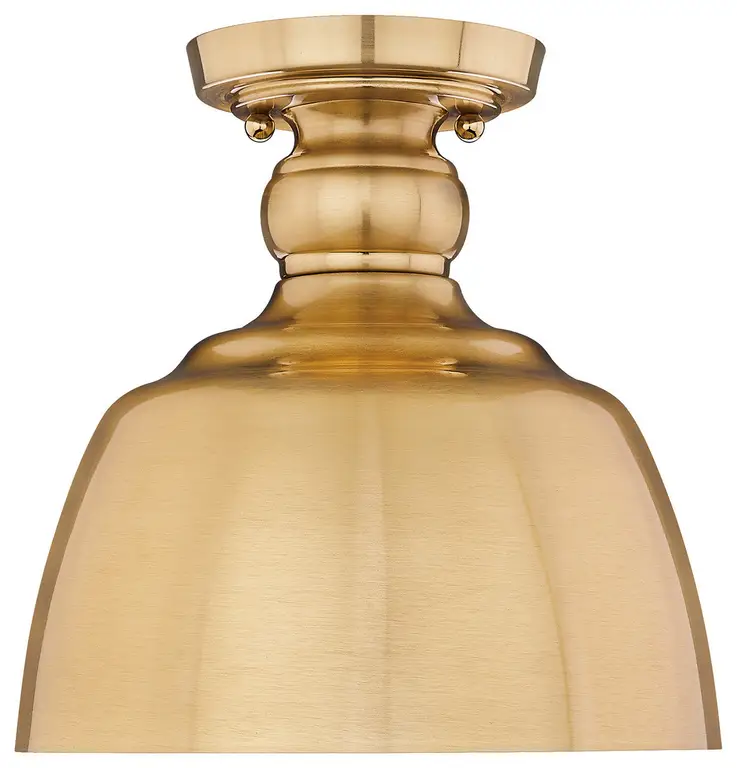 Holmes Flush Mount, Modern Brushed Gold With Modern Brushed Gold