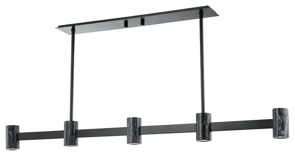 Hudson Valley Lighting 9157 Predock 5 Light 57"W LED Linear - Black Brass