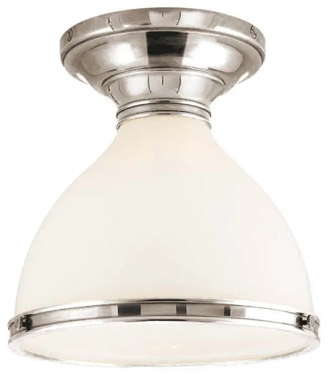 Hudson Valley Randolph 1-Light Semi Flush, Polished Nickel