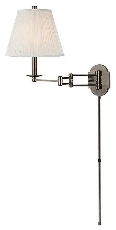 Hudson Valley Ravena 1-Light Wall Sconce, Historic Nickel - 9321-HN