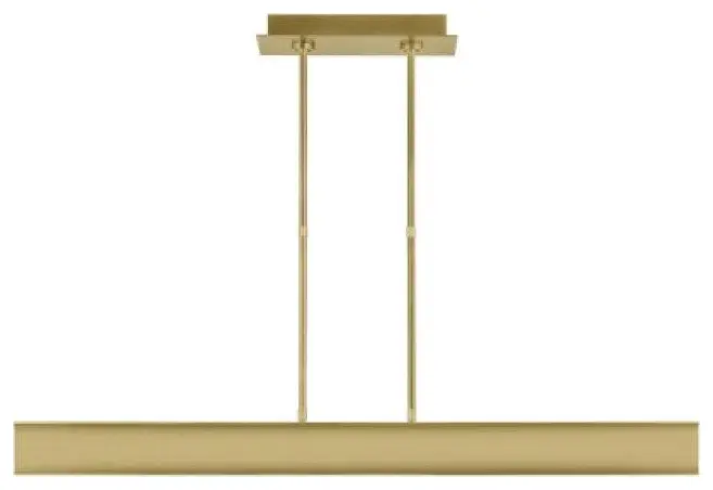 I-Beam Linear Suspension, 1-Light, LED, Plated Brass, 46.9"L
