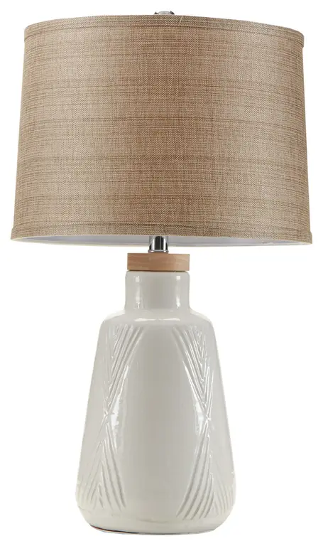 Ink+Ivy Tate Boho Textured Ceramic Table Lamp Ivory