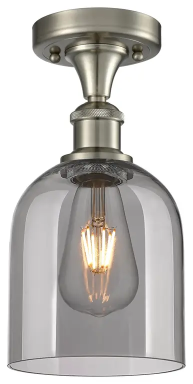Innovations Lighting 516-1C-11-6 Bella Semi-Flush Bella 6"W - Brushed Satin