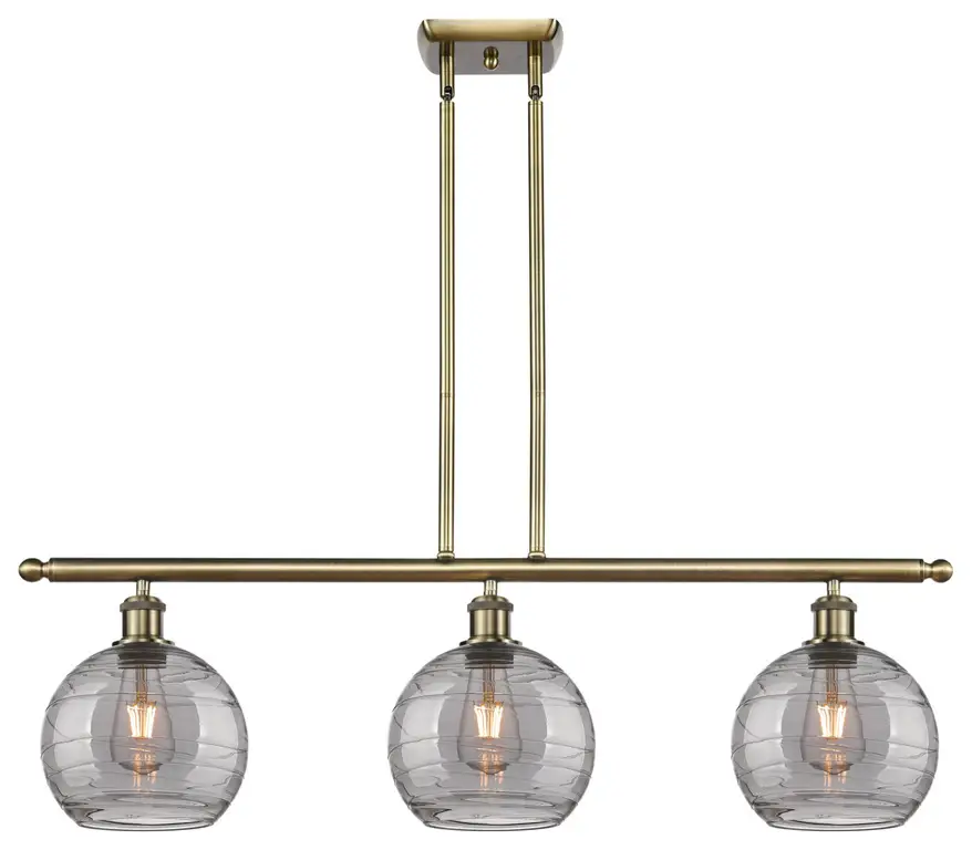 Innovations Lighting 516-3I 10 36 Athens Deco Swirl Chandelier - Antique Brass