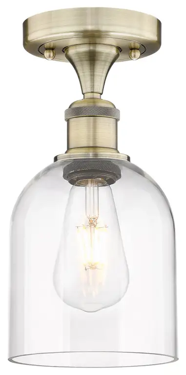 Innovations Lighting 616-1F 10 6 Bella Semi-Flush Bella 6"W - Antique Brass /