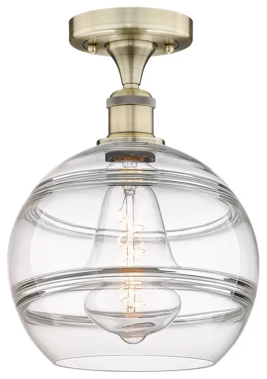 Innovations Lighting 616-1F-12-10-Rochester-Indoor Ceiling - Antique Brass /