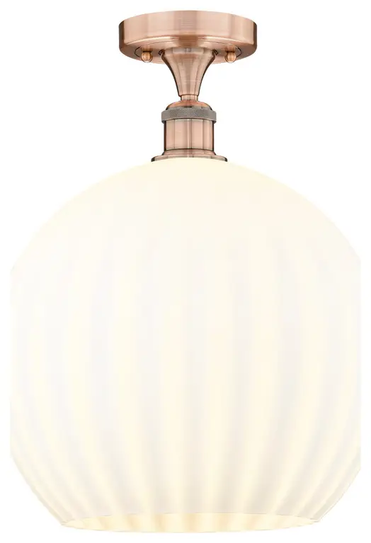 Innovations Lighting 616-1F-17-14-White Venetian-Indoor Ceiling - Antique