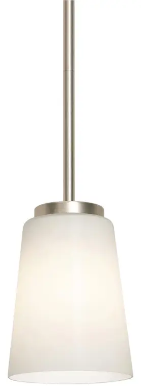 Joanna 1 Light Pendant, Satin Nickel