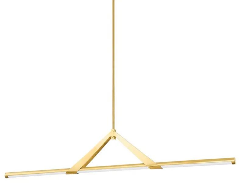 Jonas LED Island Pendant in Aged Brass