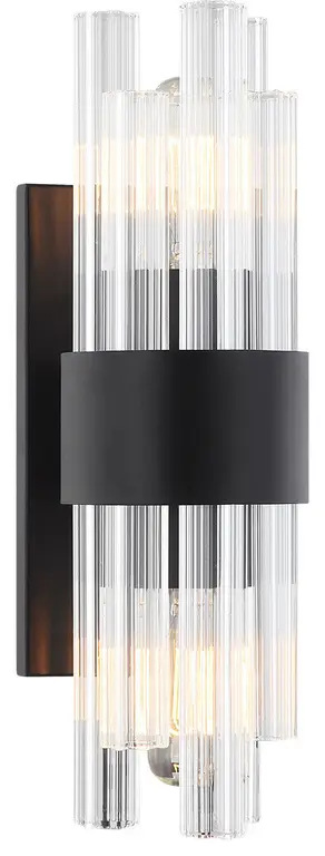 Kellan 2 Light Wall Sconce, Matte Black