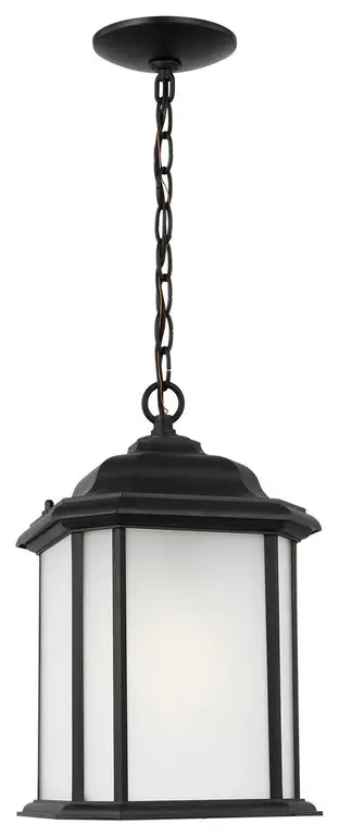 Kent One Light Outdoor Pendant in Black