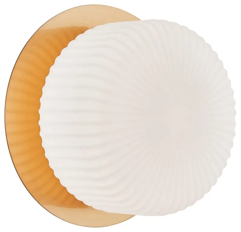 Knobbel 1 Light Wall Sconce, Opal, Aged Gold Brass
