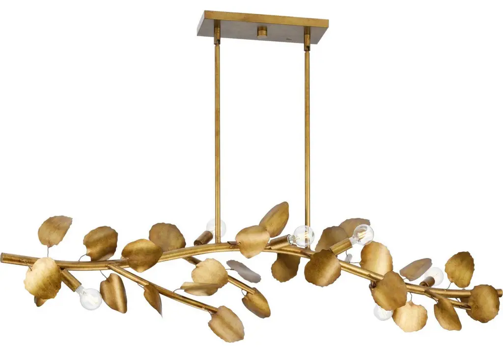 Laurel 7-Light Island Pendant, Gold Ombre