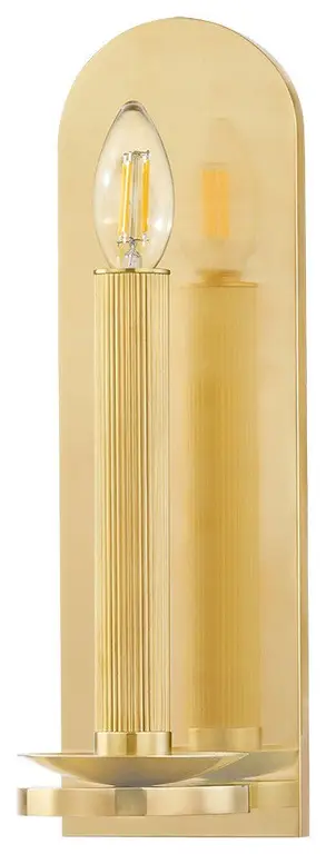 Lindenhurst One Light Wall Sconce in Aged Brass