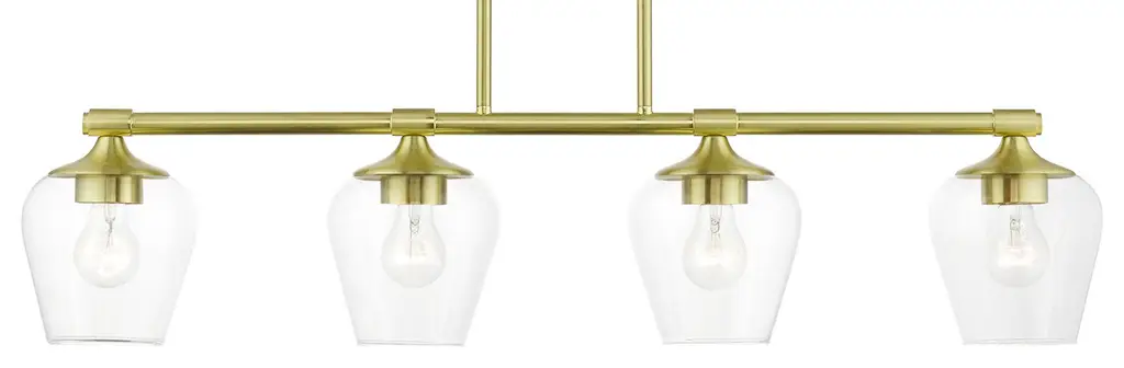 Livex Lighting 46724 Willow 4 Light 6"W Commercial Linear - Satin Brass