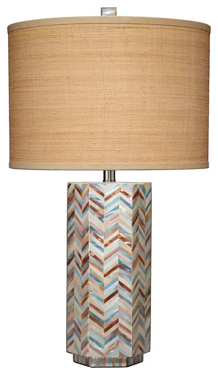 Lucille Mother Of Pearl Blue Table Lamp