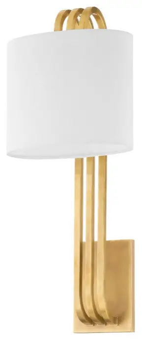 Lysandra 1-Light Wall Sconce, Vintage Brass