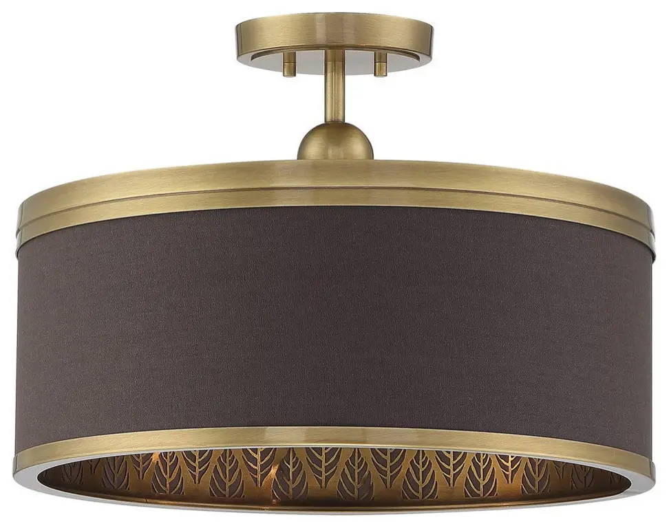 Metropolitan Splendour 4 Light Semi Flush N7344-790, Aged Antique Brass