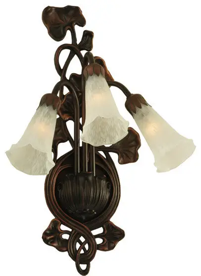 Meyda lighting 11846 10.5"W White Pond Lily 3 LT Wall Sconce