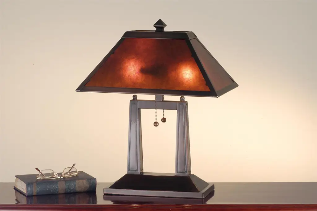 Meyda Tiffany 24216 Craftsman / Mission Table Lamp - Tiffany Glass