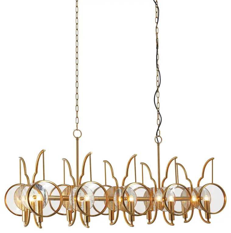 Minka Lavery 3817 Into Focus 10 Light 45"W Abstract Linear - Brass Antique
