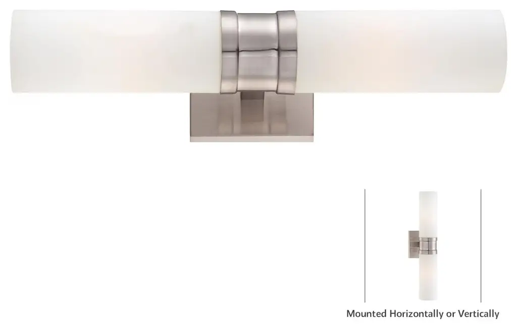 Minka Lavery 4462 2 Light Double Sconce Wall Sconce - Brushed Nickel