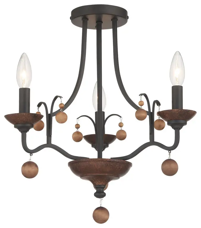 Minka Lavery Colonial Charm 3 Light Semi Flush