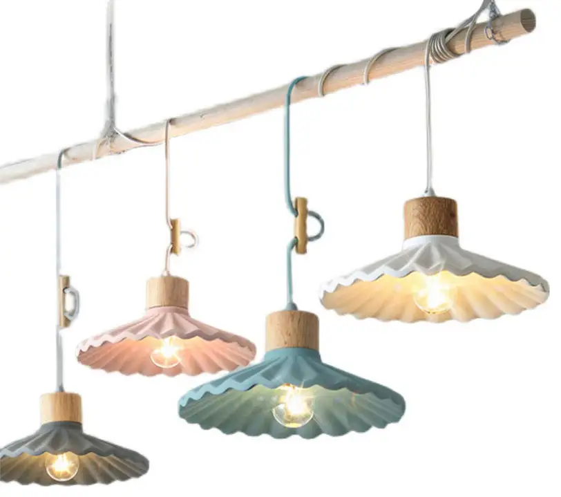 MIRODEMI® Isolabona | Colorful Seashell Style Chandelier for Restaurant, Grey, 1 Head