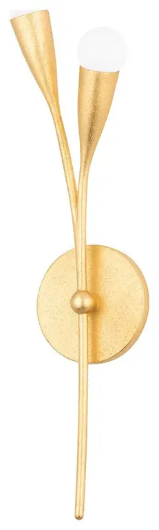 Mitzi H689102 Elsa 2 Light 22" Tall Wall Sconce - Gold Leaf