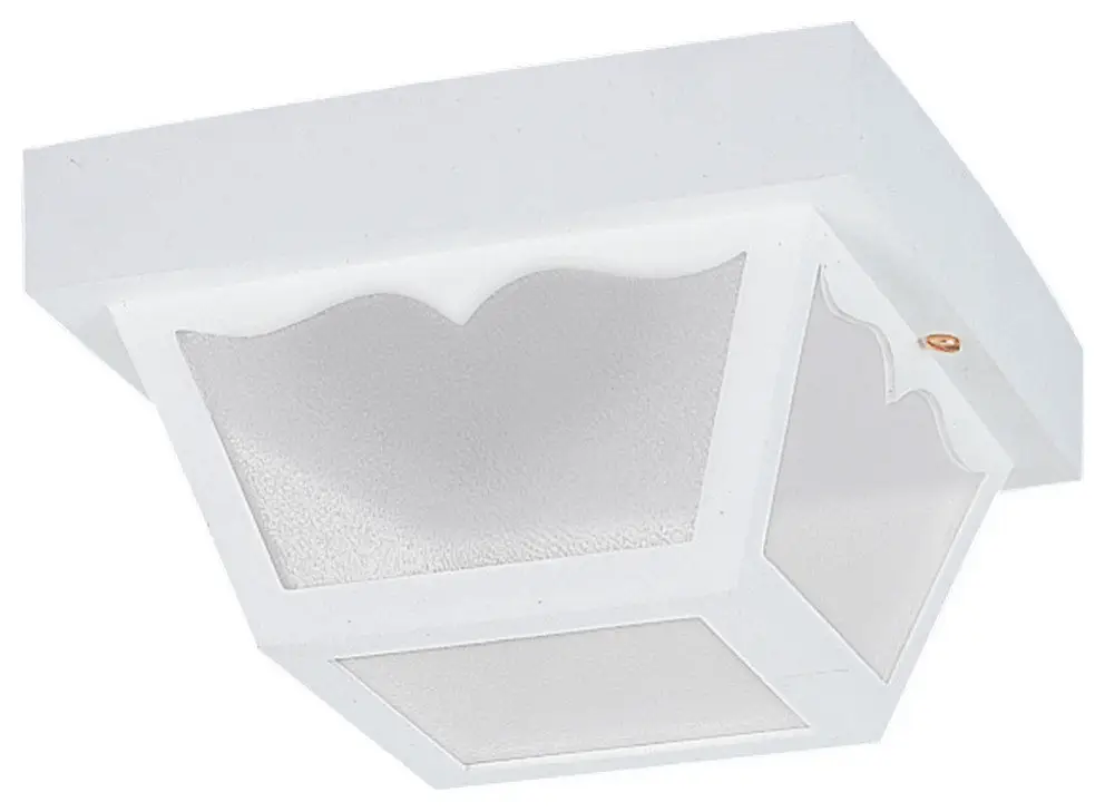 Outdoor Ceiling One Light Outdoor Flush Mount, White