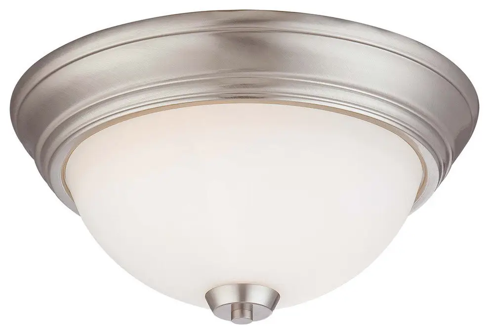 Overland Park 2 Light Flush Mount, Brushed Nickel