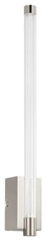 Phobos Wall Sconce, 1-Light, LED, Polished Nickel, 20.7"H