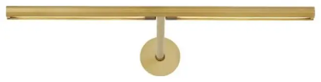 Plural Dome Picture Light, 1-Light, LED, Natural Brass, 12"L