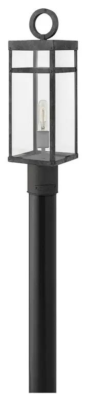 Porter LED Post Top or Pier Mount in Aged Zinc