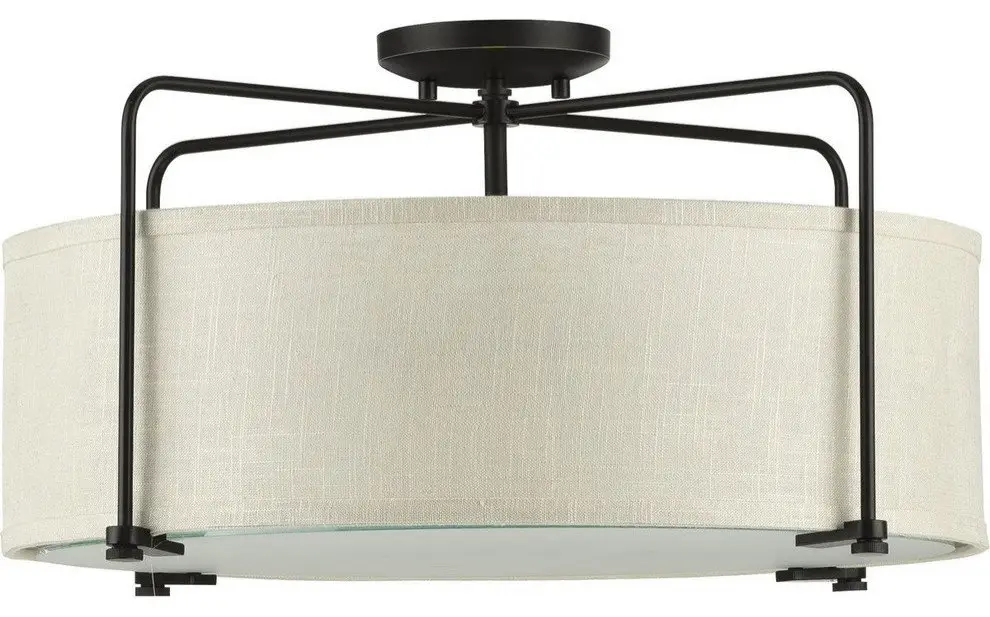 Progress Kempsey 3-Light Semi-Flush Convertible P350110-020, Antique Bronze