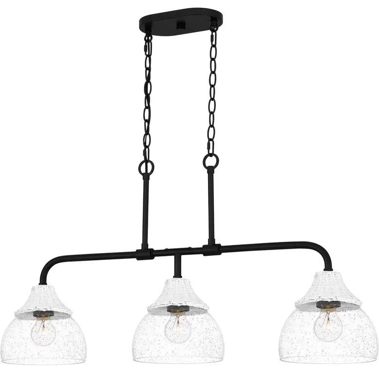 Quoizel OTN336MBK 3-Light Island Chandelier, Otten