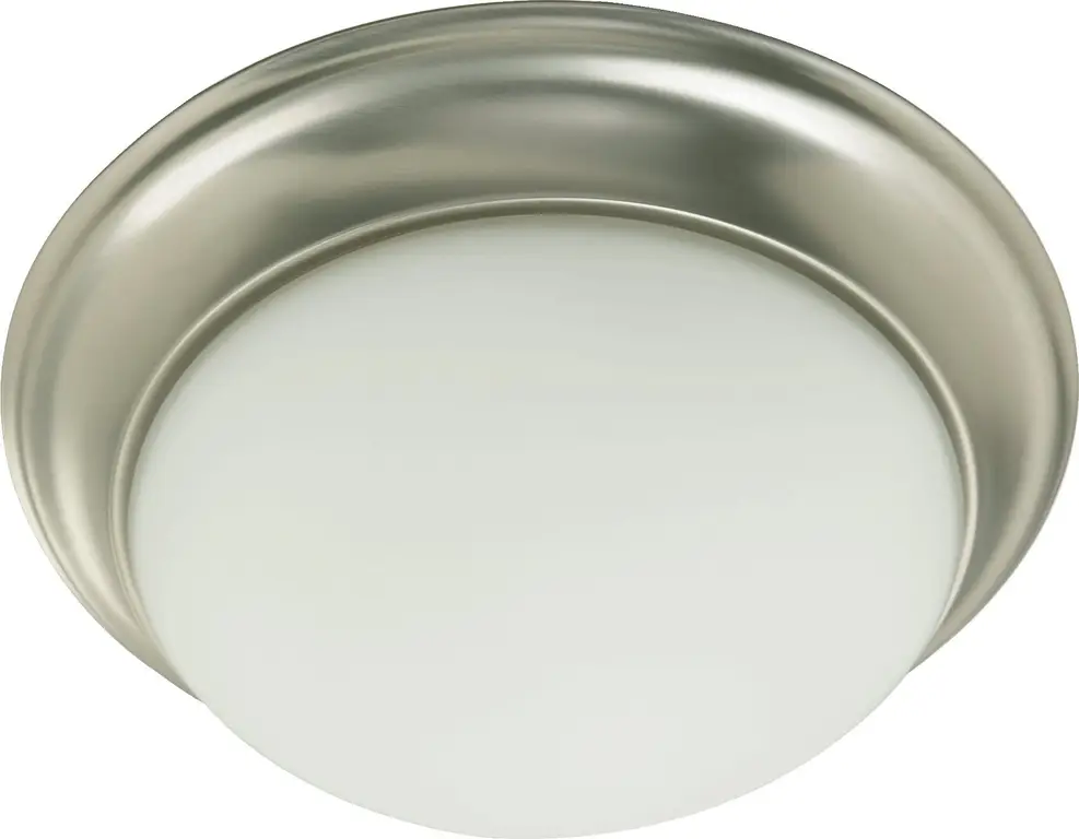 Quorum 11" Flush Mount, Satin Nickel