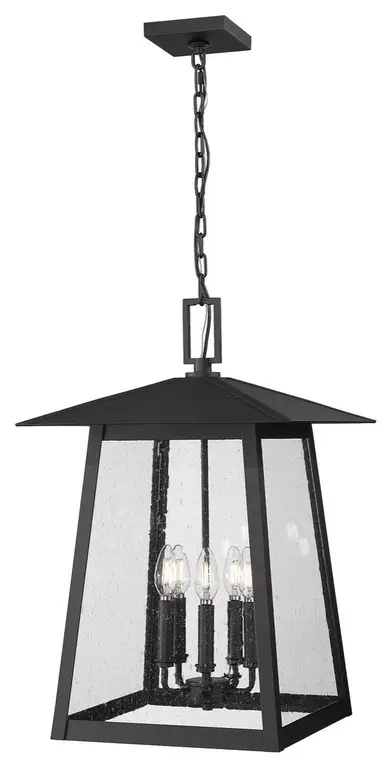 Rainer 5-Light Outdoor Chain Mount, Black