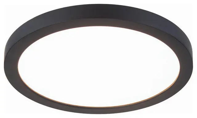 Round LED Flush Mount in Black