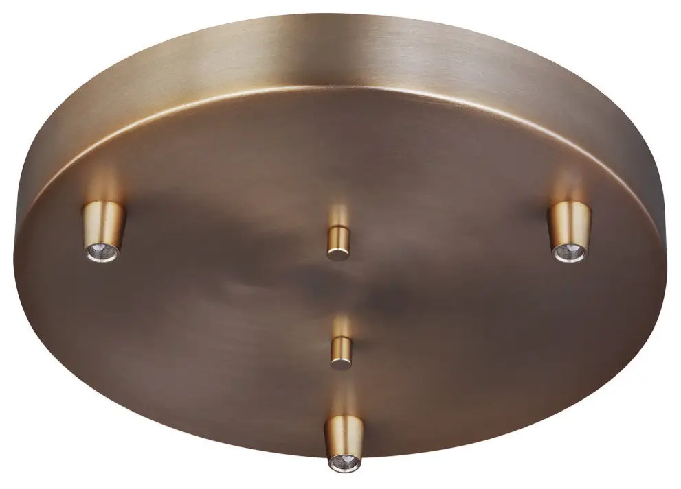 Sea Gull Towner 3-Light Cluster Canopy 7449403-848, Satin Bronze