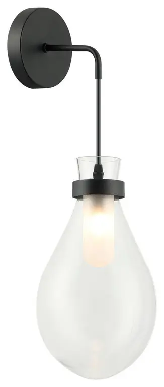Seranna 1 Light Wall Sconce, Matte Black