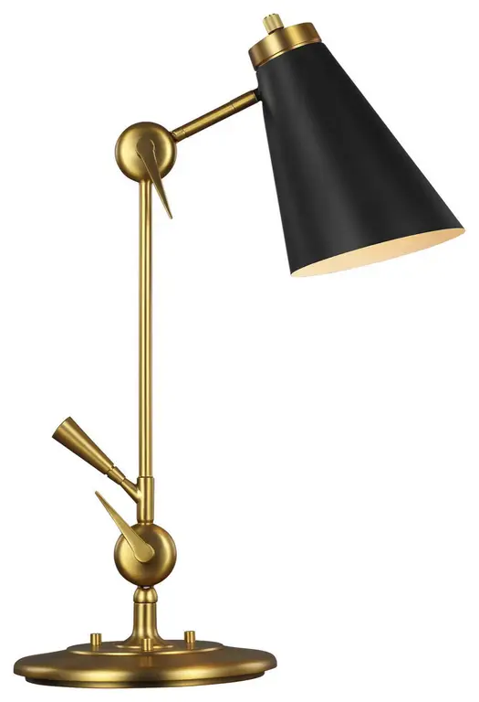 Signoret One Light Table Lamp in Burnished Brass