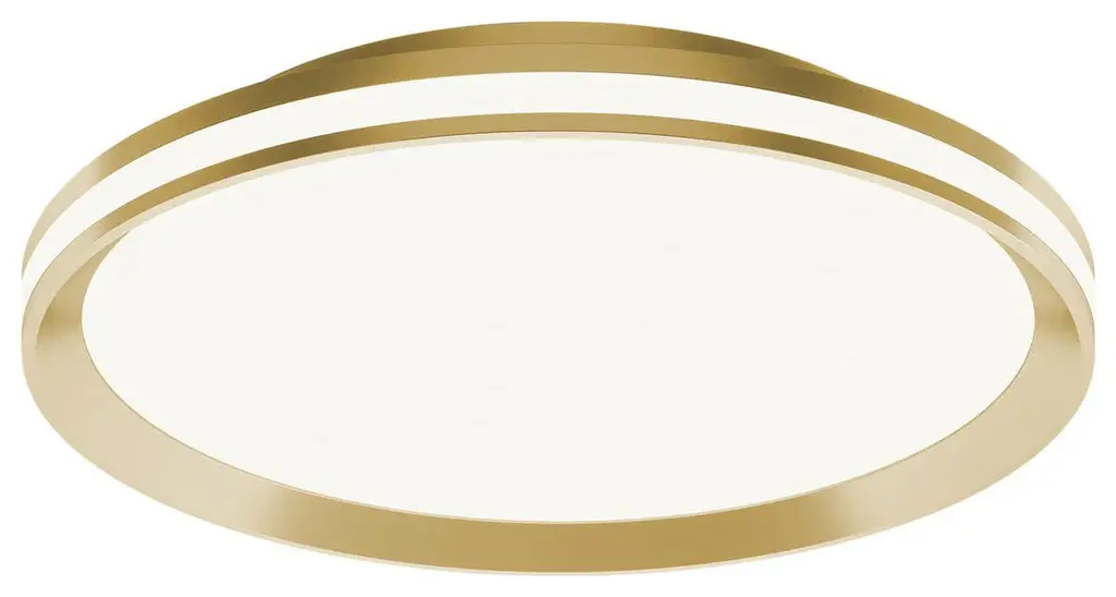 Sona 1 Light Flush Mount, Satin Brass, 16 in