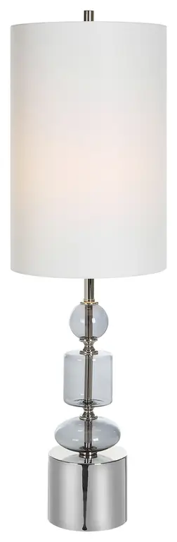 Stratus Gray Glass Buffet Lamp