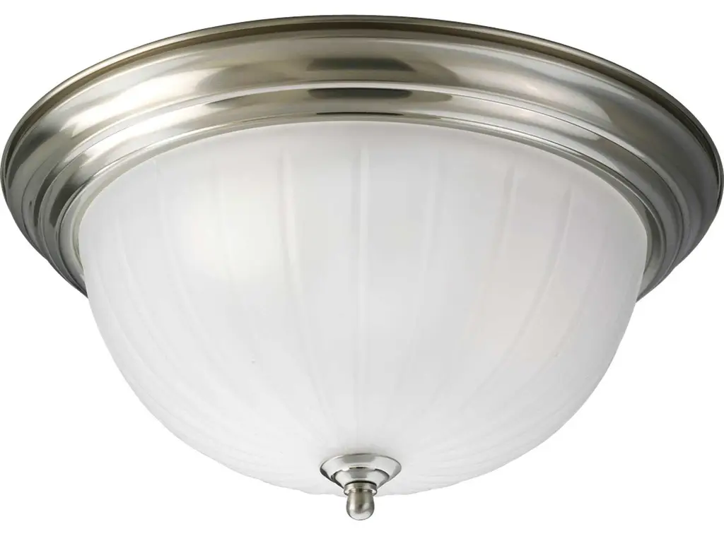 Three-Light Melon 15-1/4" Close-to-Ceiling (P3818-09)