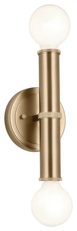 Torche Two Light Wall Sconce in Champagne Bronze
