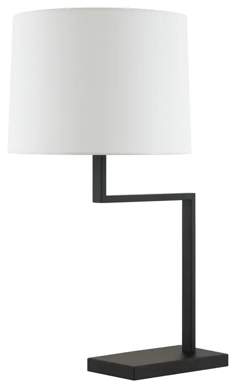 Tristan 30" Table Lamp With Fabric Shade, Black