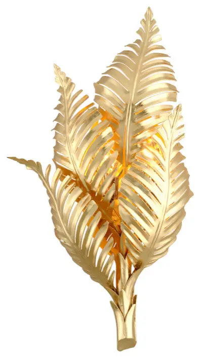 Tropicale 2-Light Wall Sconce, Gold Leaf